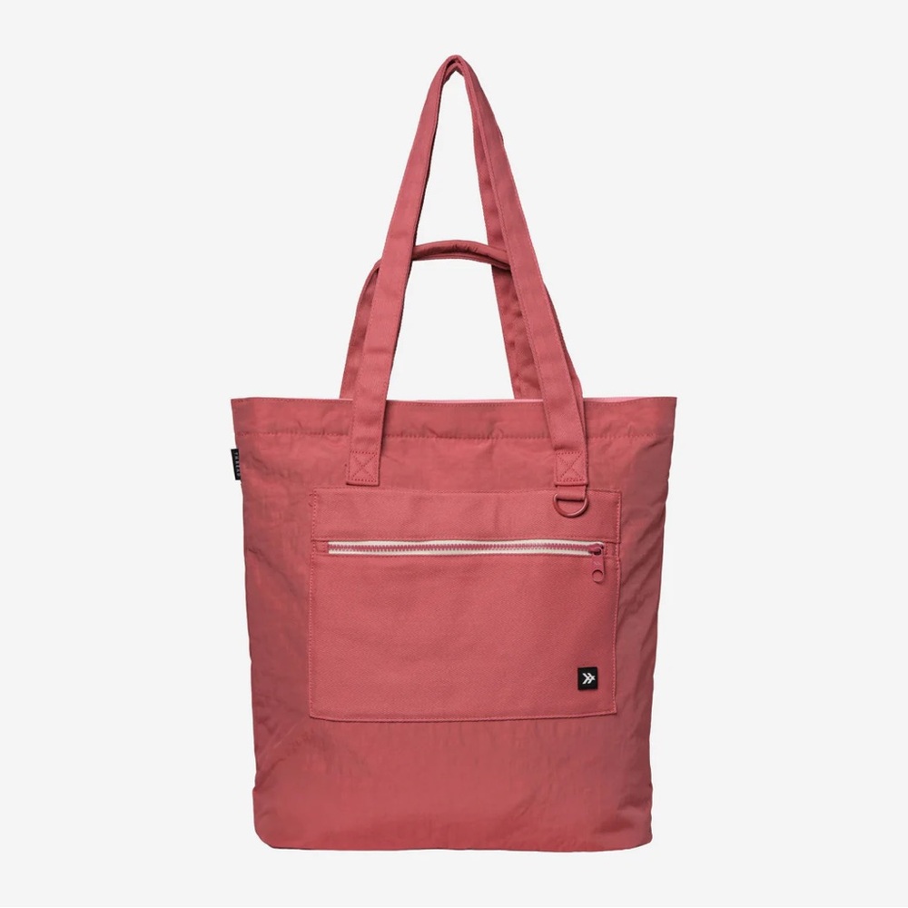 Thread Wallet Muted Rose Tote Bag with Front Zip Pocket
